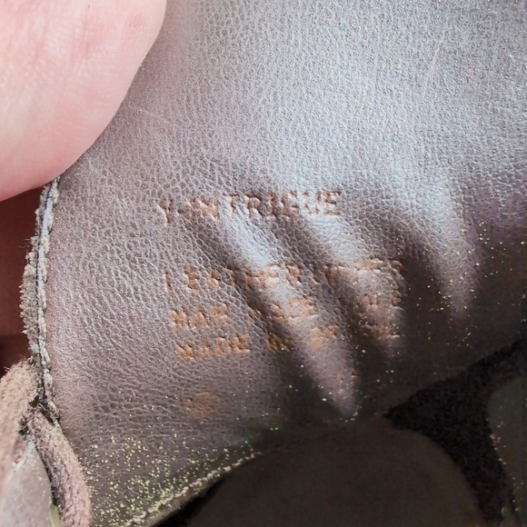 Vintage Enzo Angeolini sz 6.5 Brown Ankle Boots Rear tie - Picture 9 of 10